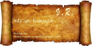 Végh Romuald névjegykártya